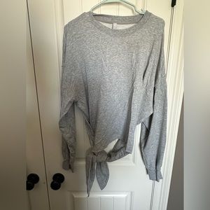 Athleta gray sweatshirt with split back